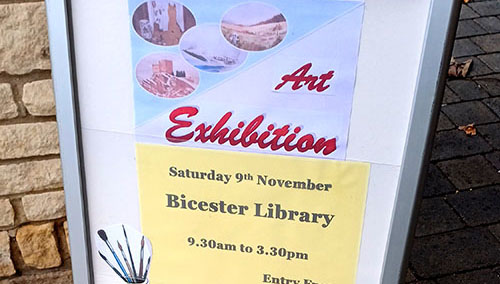  Bicester Art Club exhibition at Bicester Library.